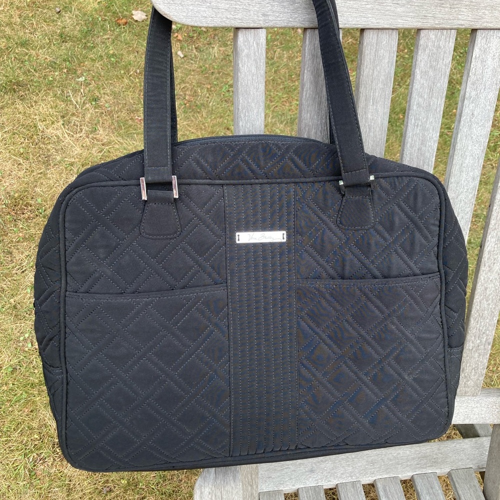 Vera Bradley Black Quilted Laptop Bag